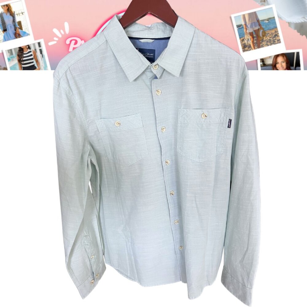 Jack O'Neill Collection Men’s L/S Button-Down Shirt |  Size M – Light Blue Surf